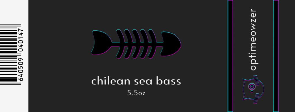 wet food label - fish